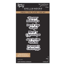 Simon Hurley by Spellbinders BetterPress Plate & Die - Joyful Christmas Sentiments